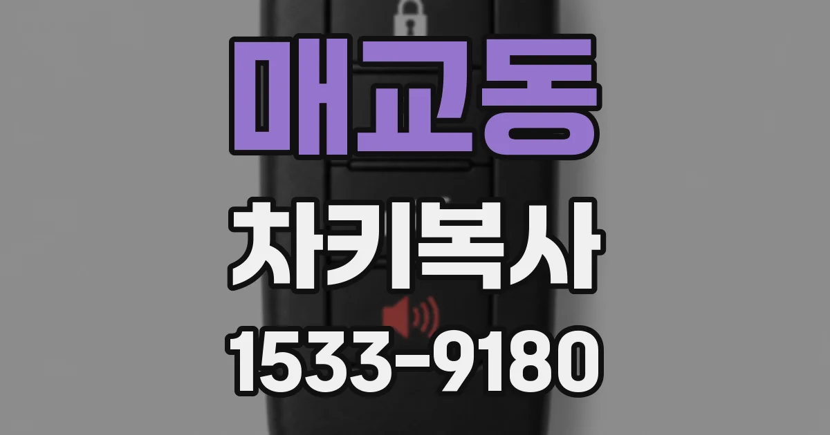 매교동 차키복사