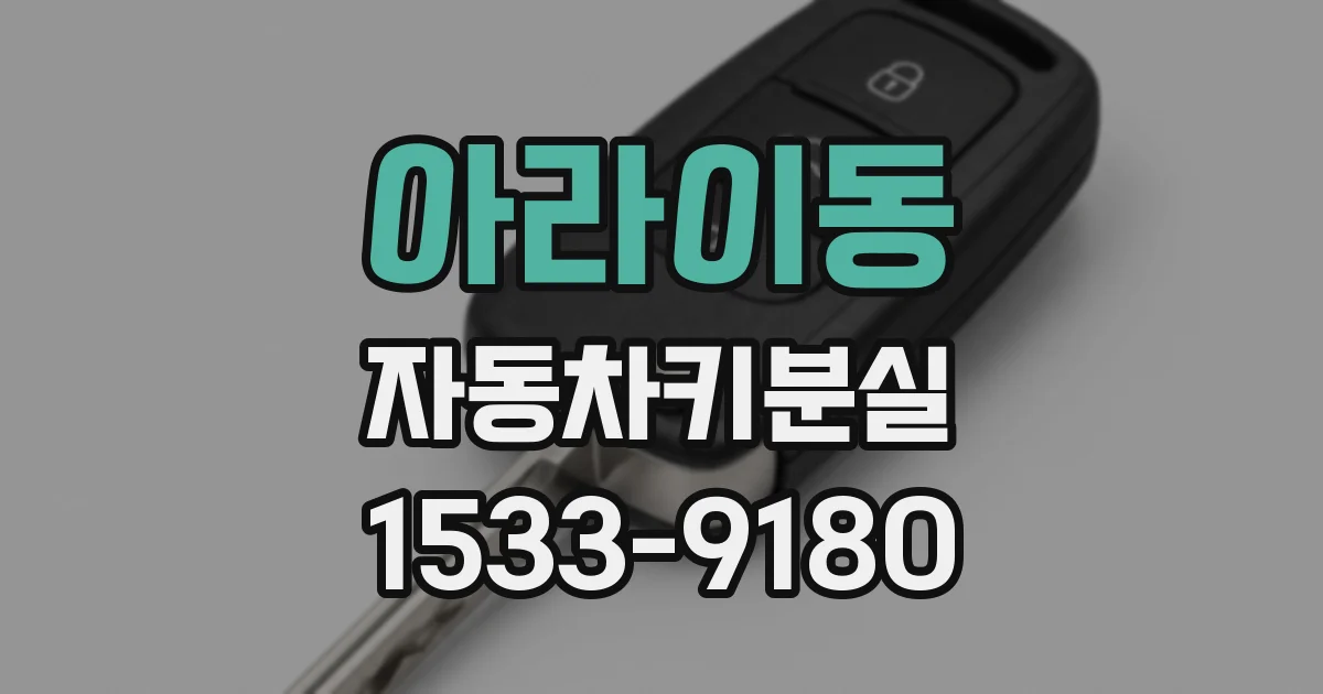 아라이동 자동차키분실