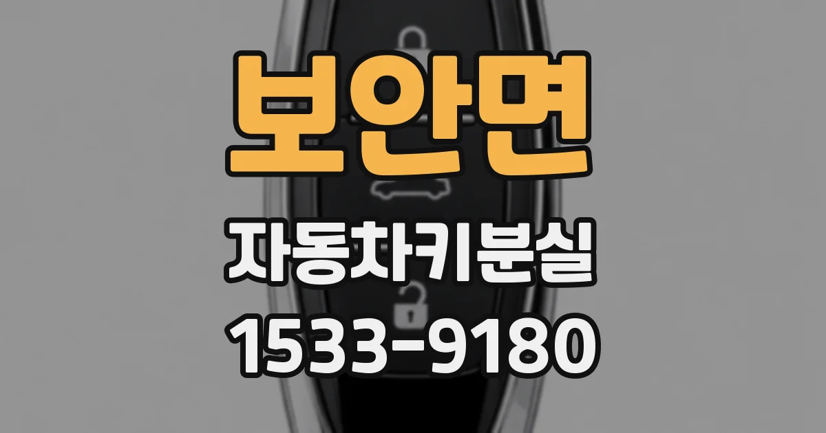 보안면 자동차키분실