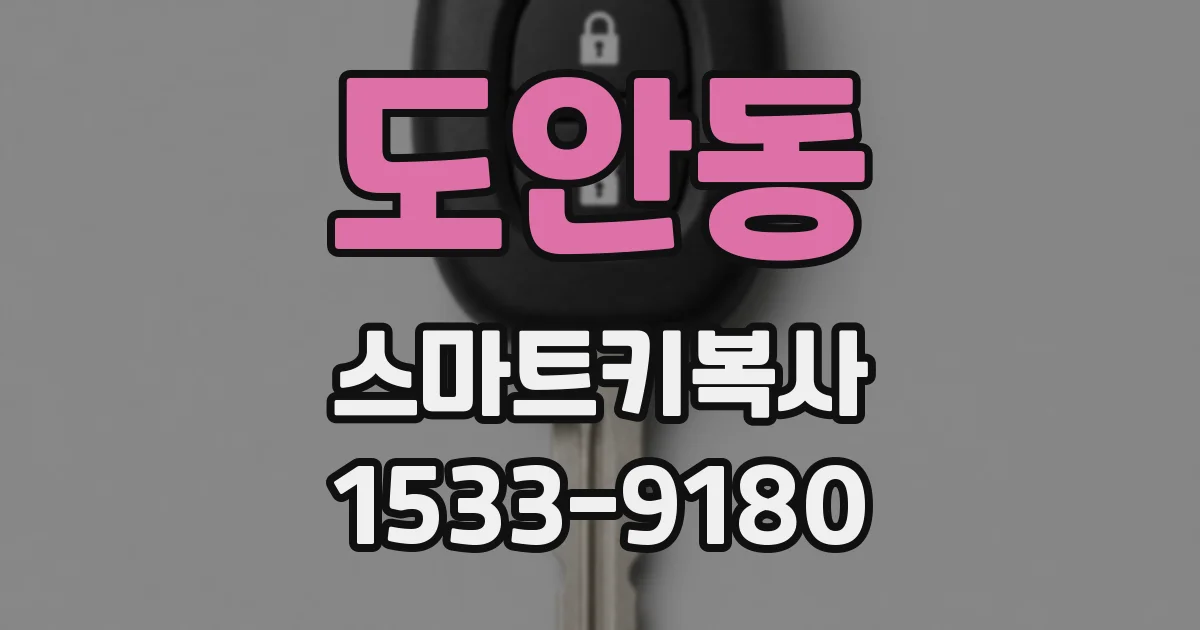 도안동 스마트키복사