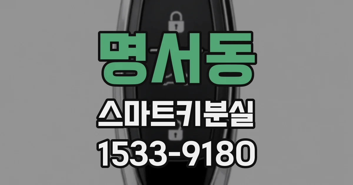 명서동 스마트키분실