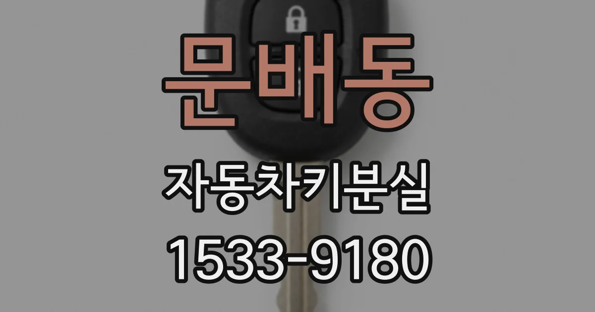 문배동 자동차키분실