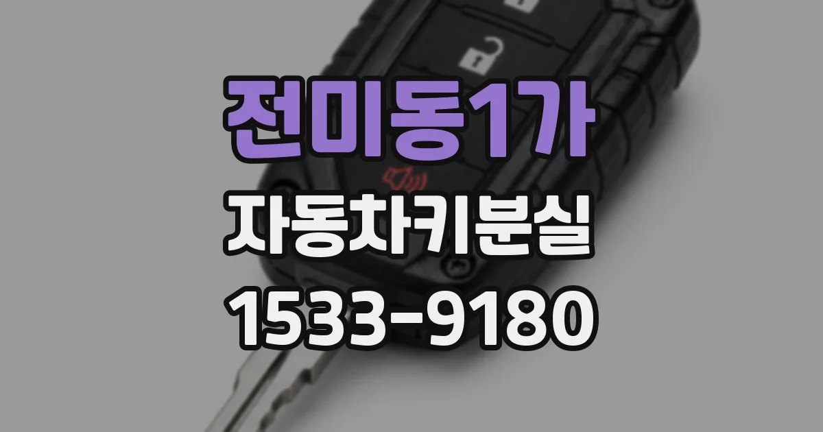 전미동1가 자동차키분실