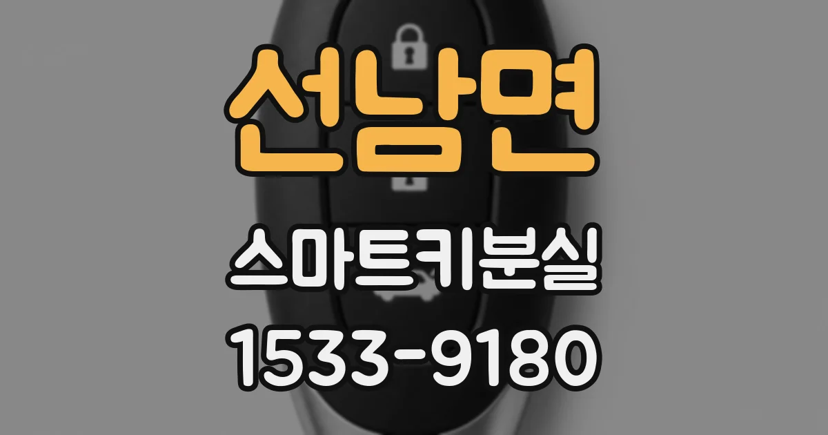 선남면 스마트키분실