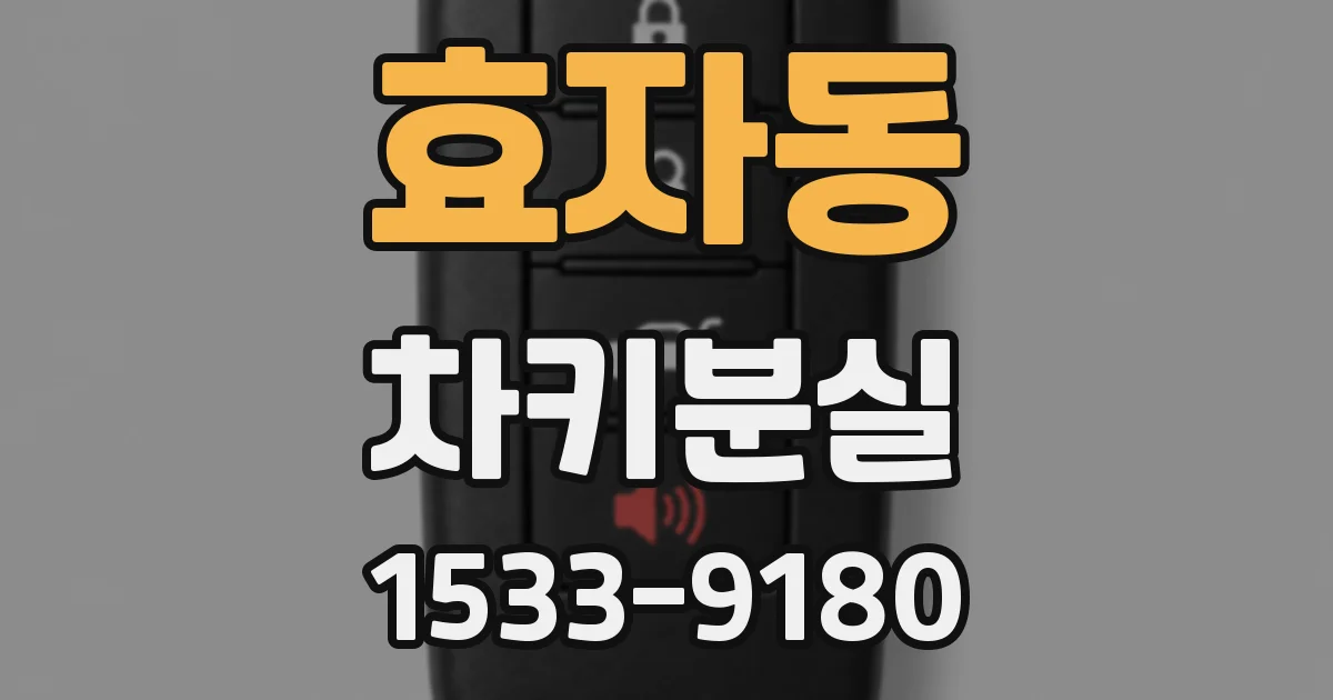 효자동 차키분실
