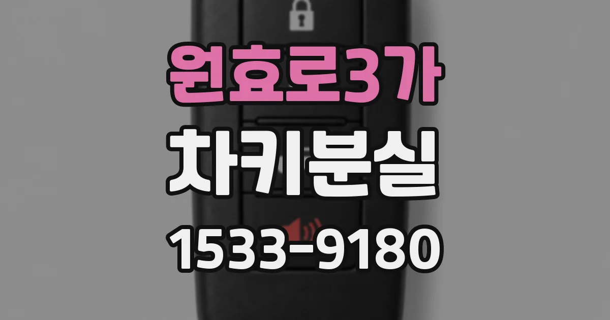 원효로3가 차키분실