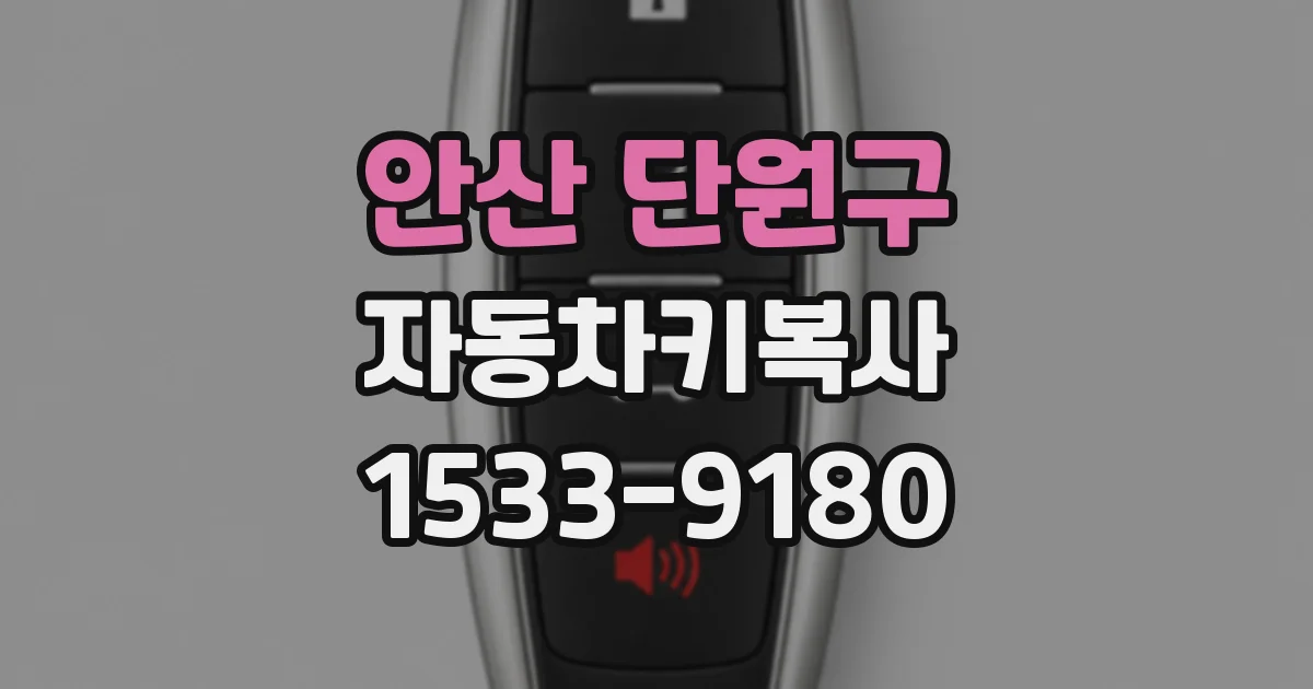 안산 단원구 자동차키복사