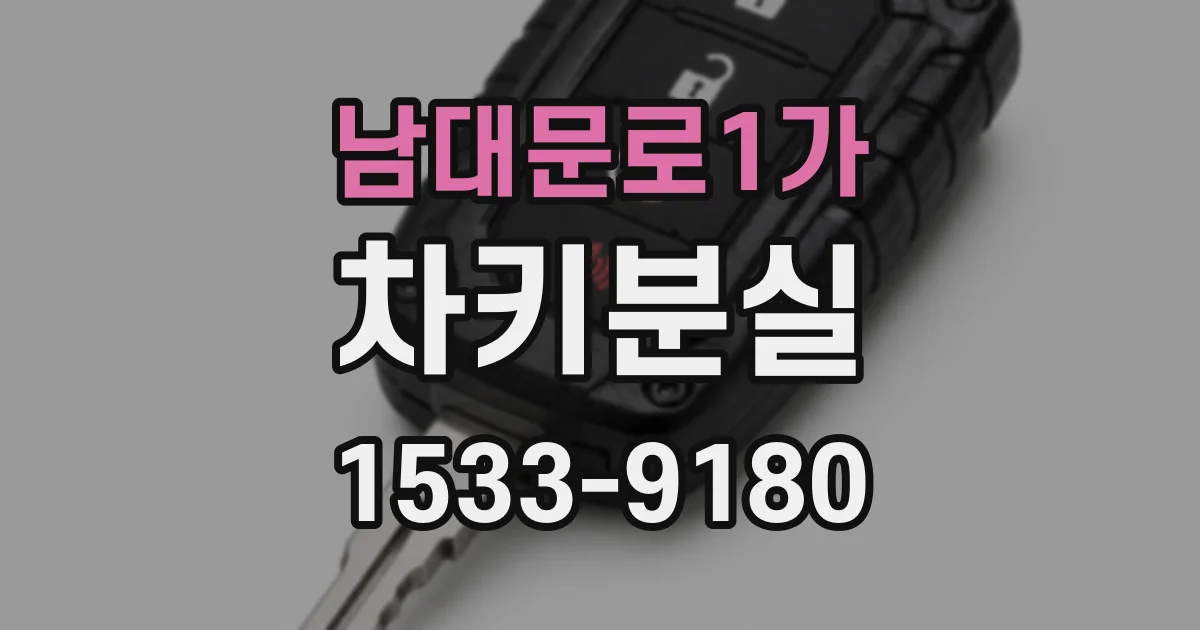 남대문로1가 차키분실