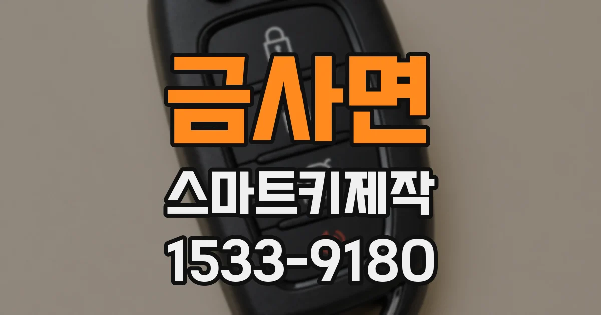 금사면 스마트키제작