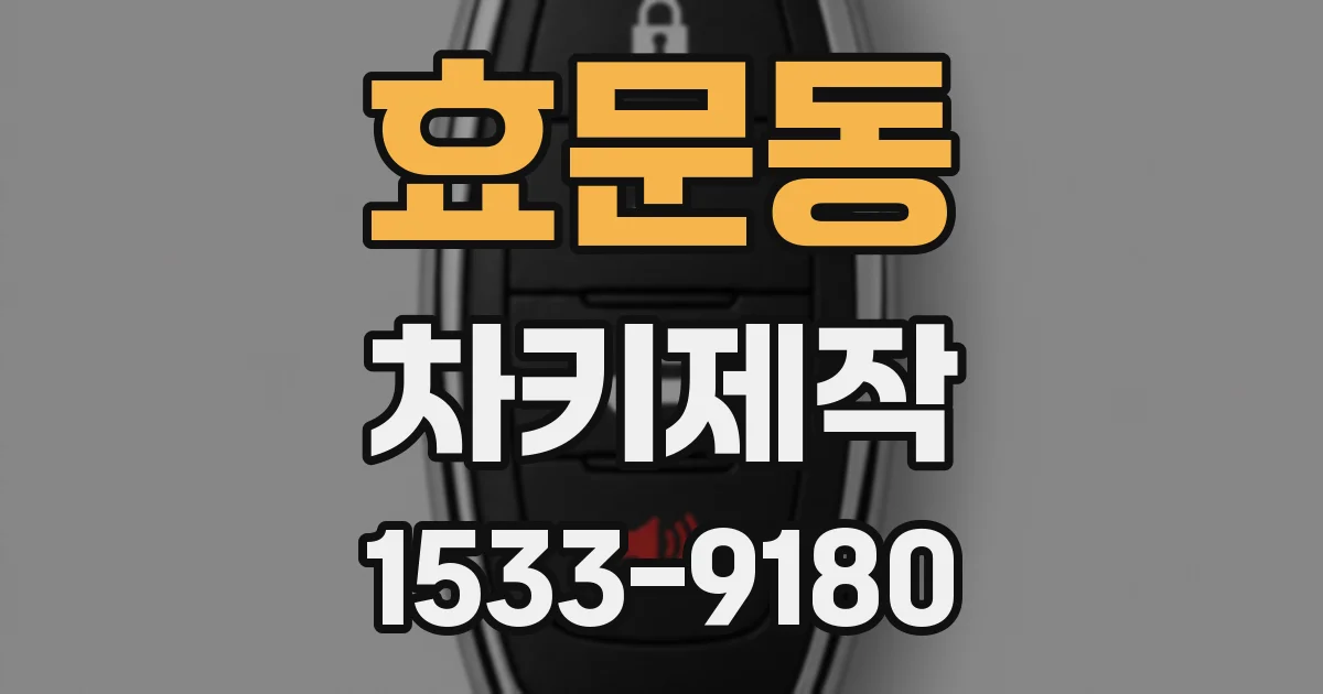 효문동 차키제작