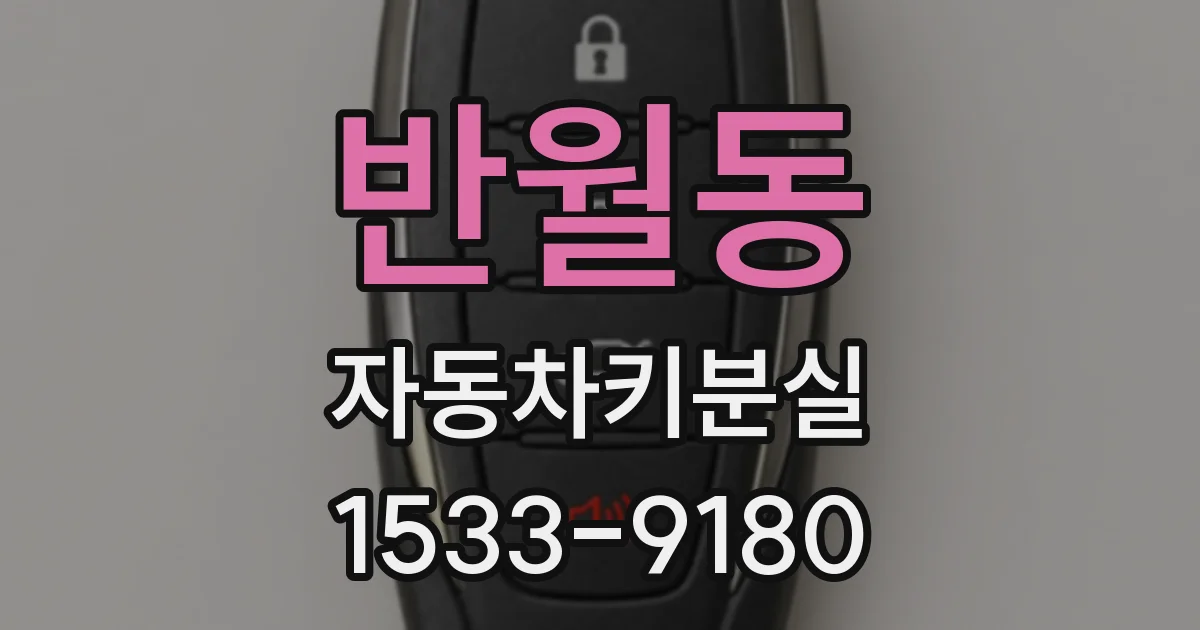 반월동 자동차키분실