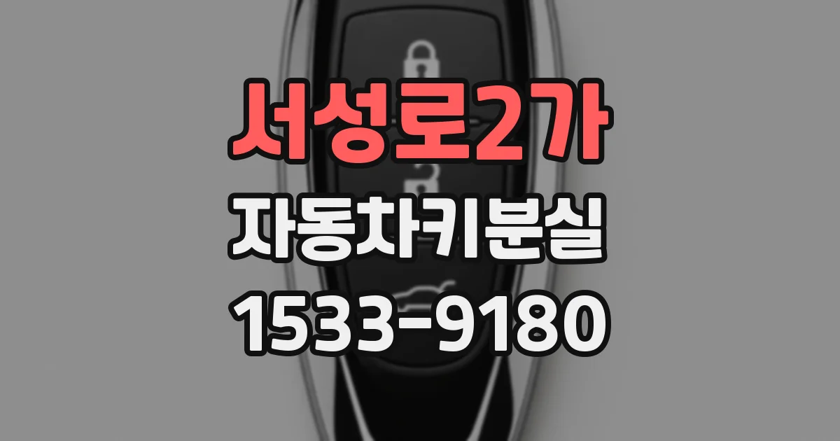 서성로2가 자동차키분실