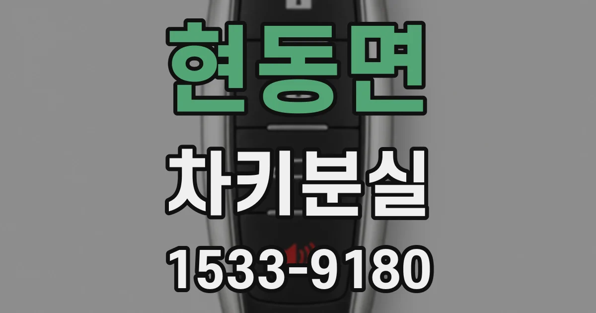 현동면 차키분실