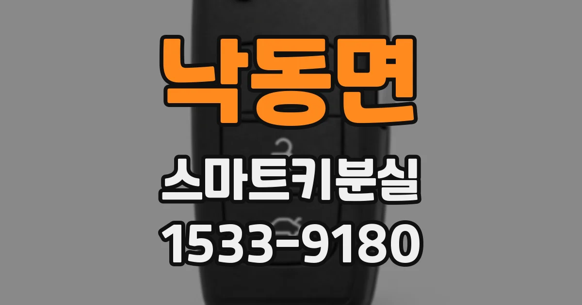 낙동면 스마트키분실
