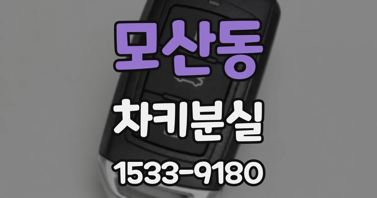 모산동 차키분실