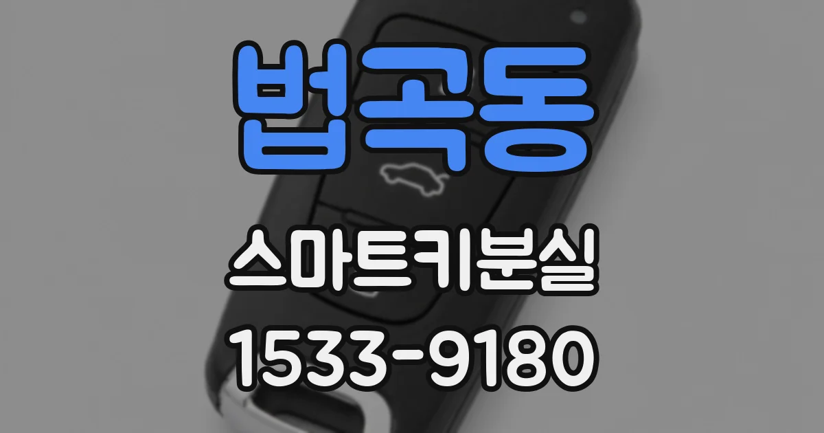 법곡동 스마트키분실