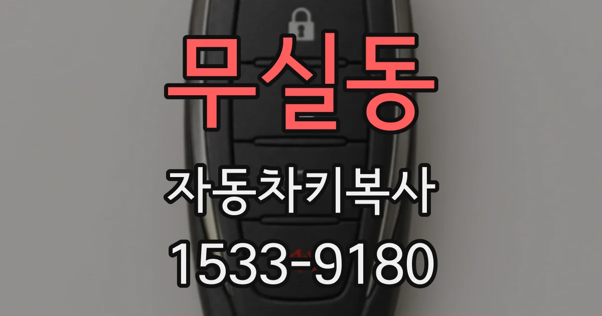 무실동 자동차키복사
