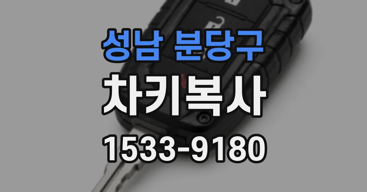 성남 분당구 차키복사
