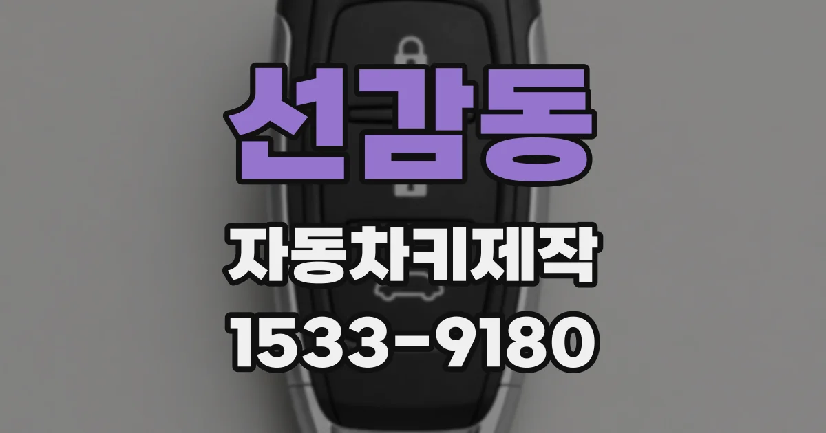 선감동 자동차키제작