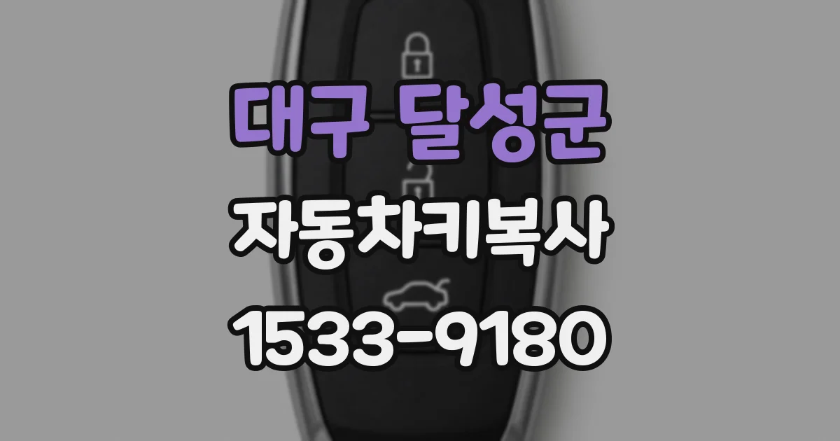 대구 달성군 자동차키복사