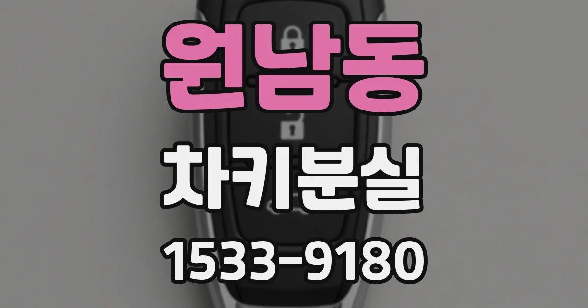 원남동 차키분실
