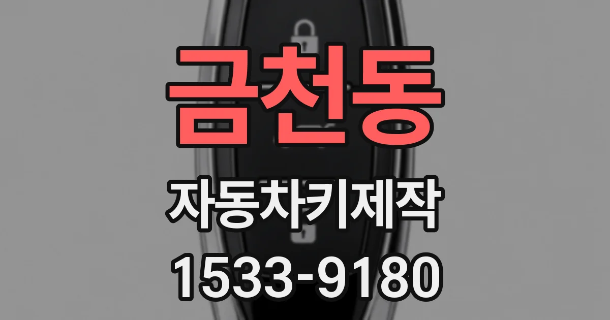 금천동 자동차키제작