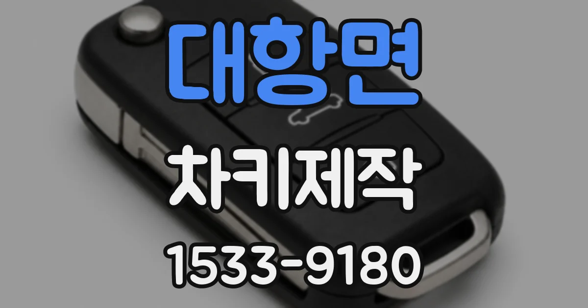 대항면 차키제작