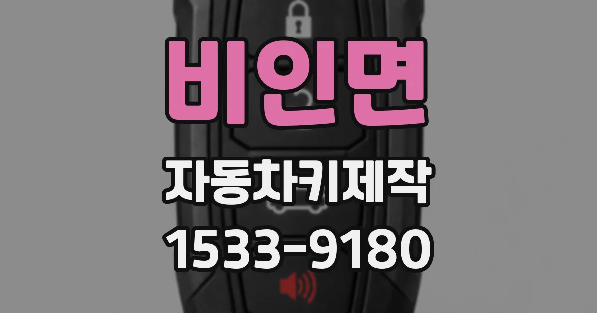 비인면 자동차키제작