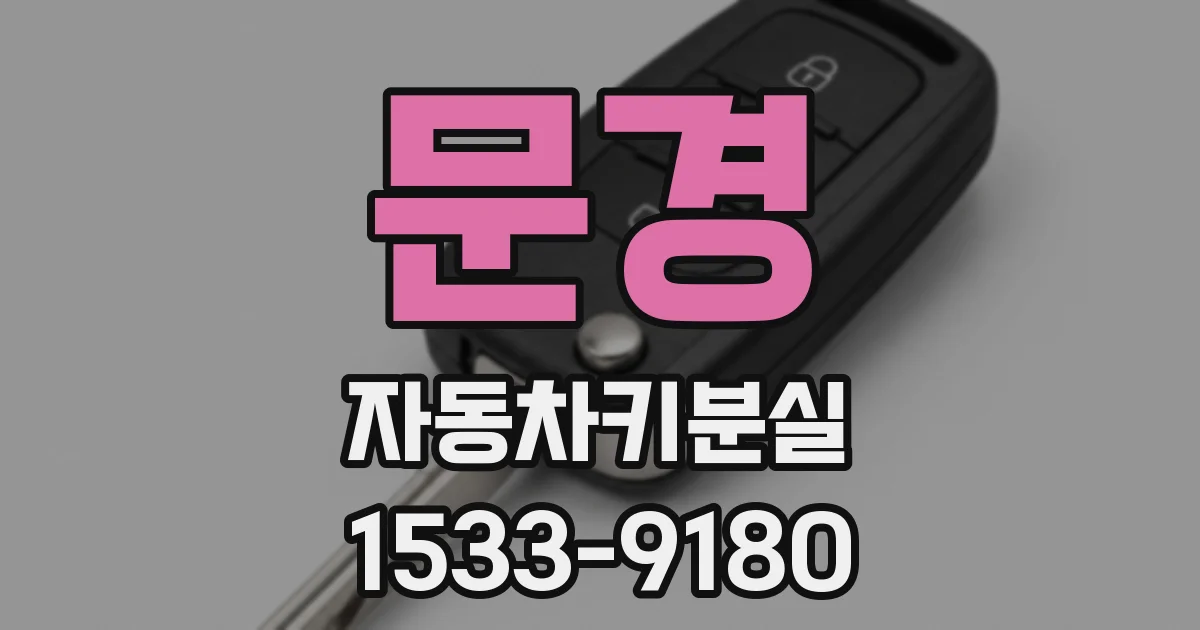 문경 자동차키분실
