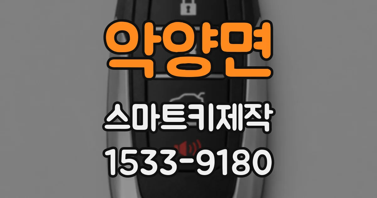 악양면 스마트키제작