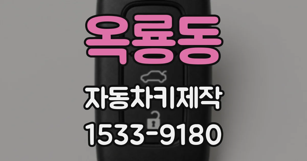 옥룡동 자동차키제작