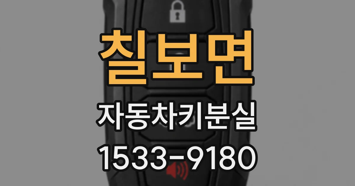 칠보면 자동차키분실