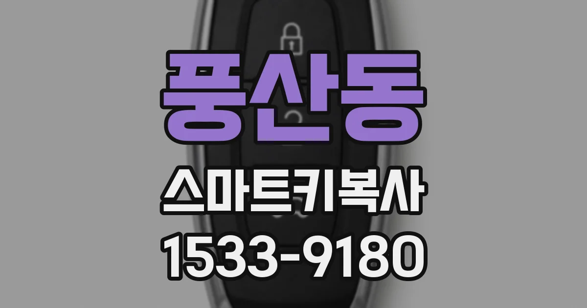 풍산동 스마트키복사