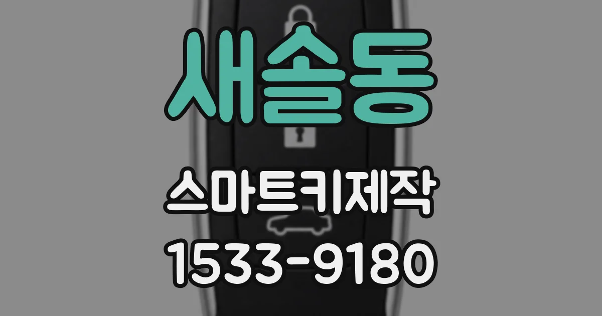 새솔동 스마트키제작
