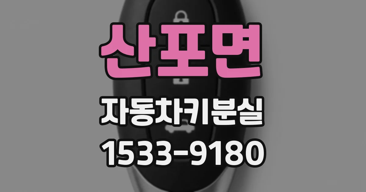 산포면 자동차키분실