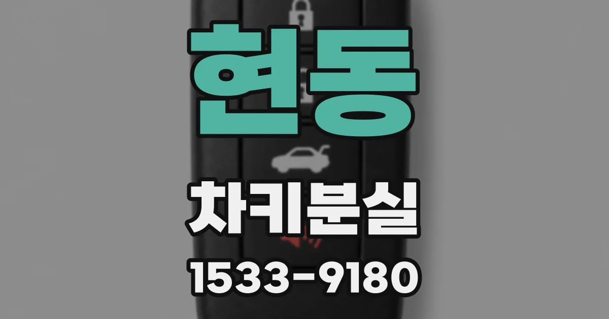 현동 차키분실
