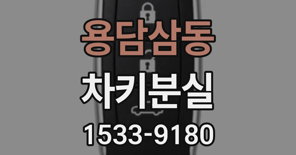 용담삼동 차키분실