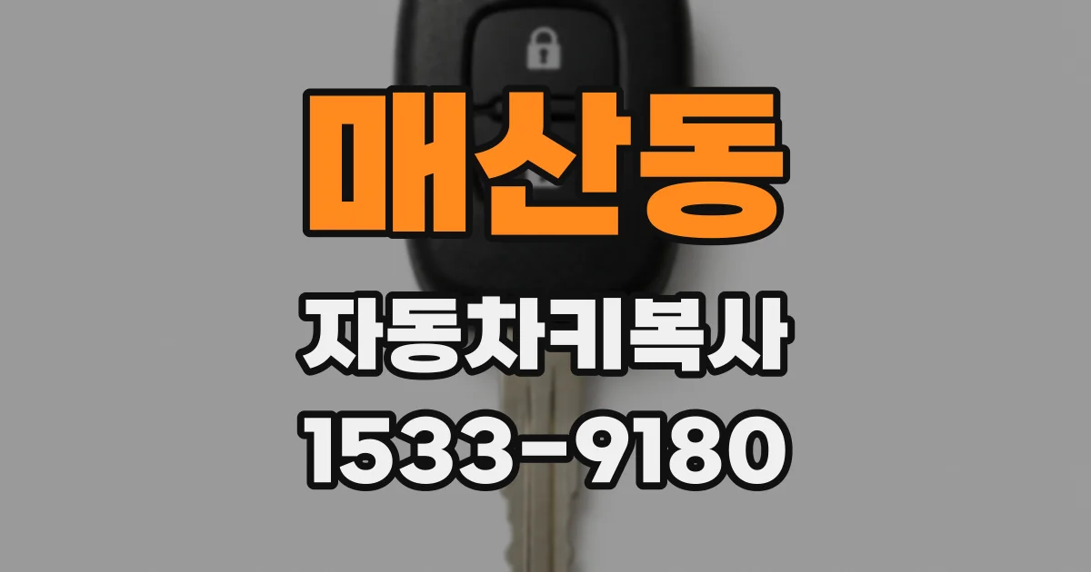 매산동 자동차키복사