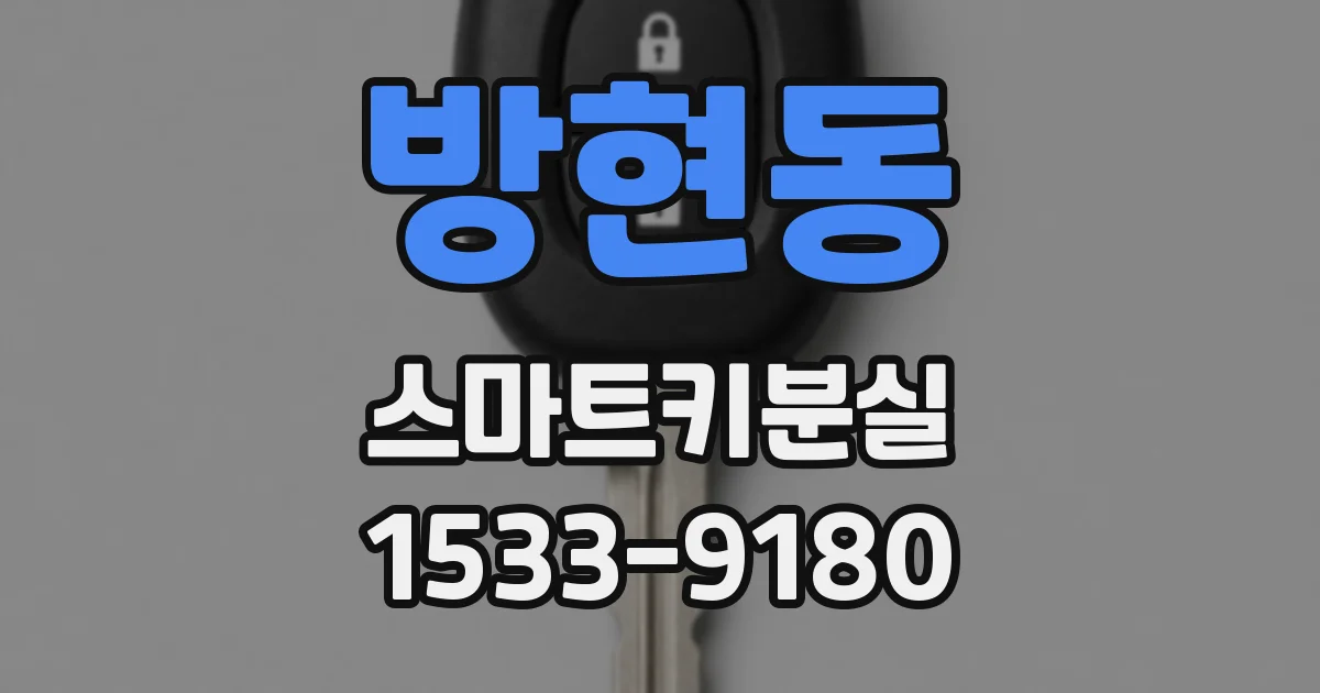 방현동 스마트키분실