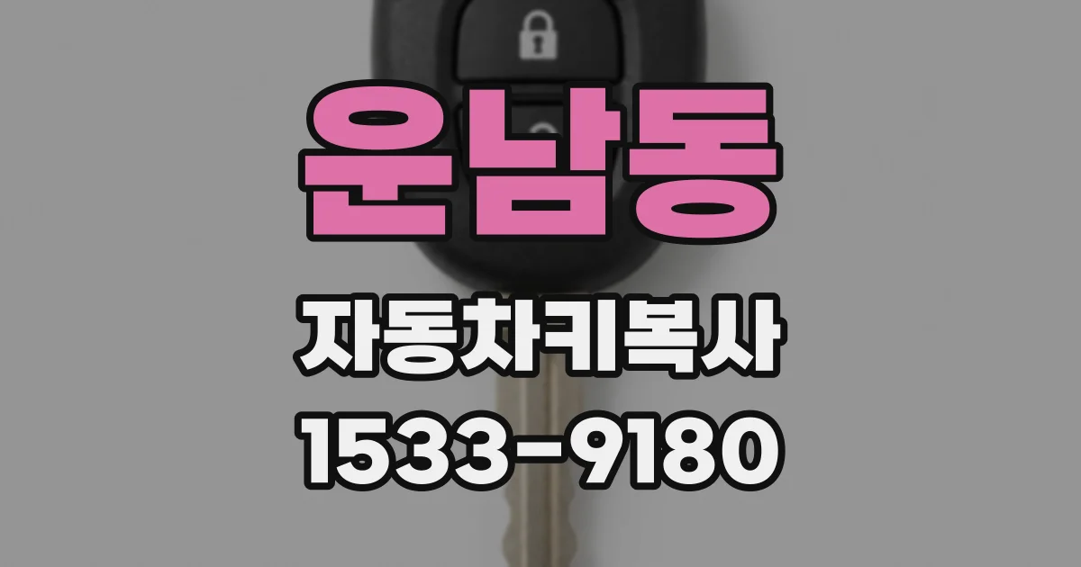 운남동 자동차키복사