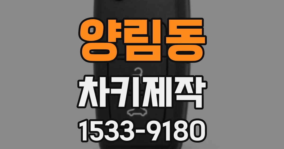 양림동 차키제작