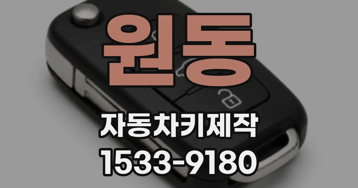 원동 자동차키제작