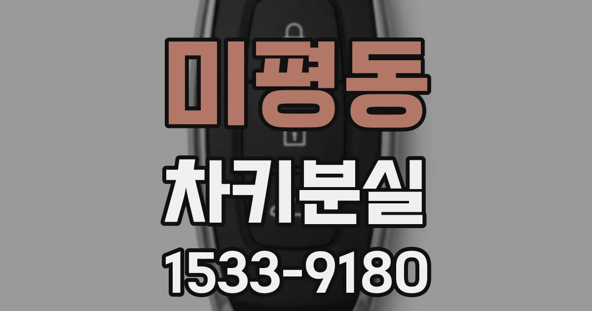 미평동 차키분실