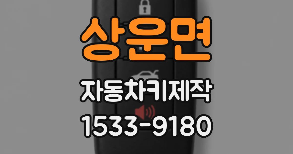 상운면 자동차키제작