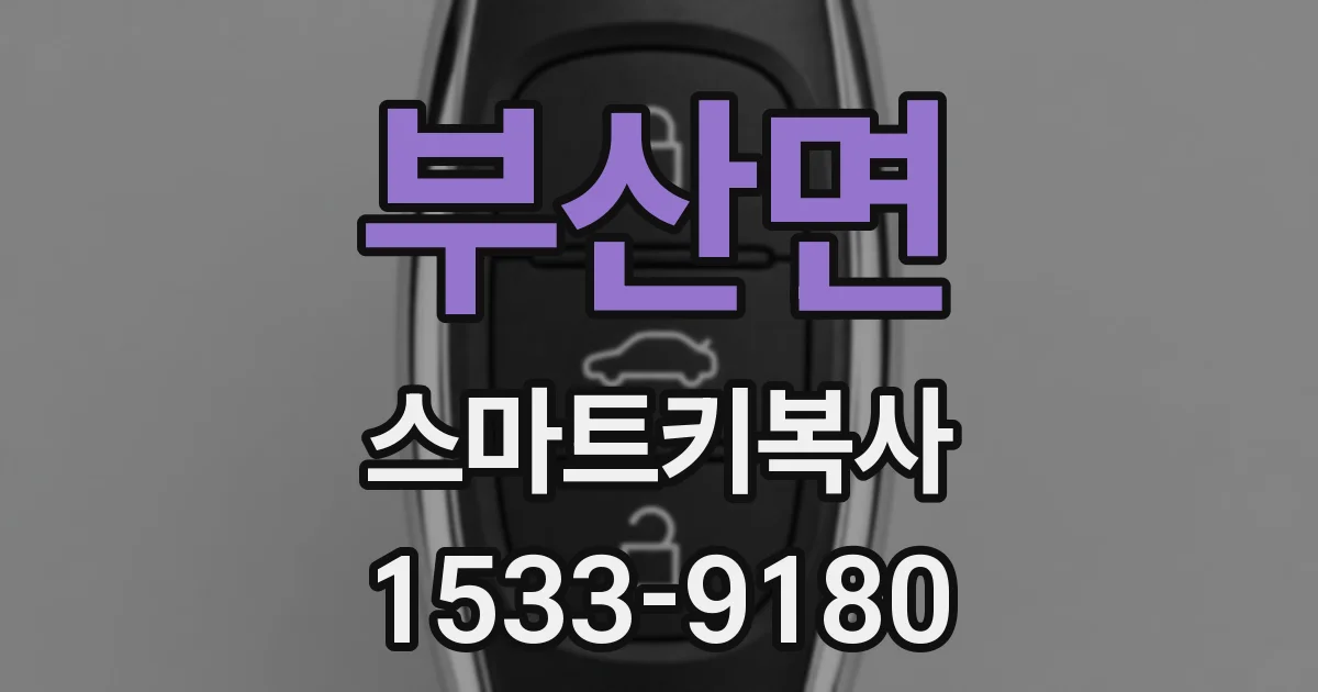 부산면 스마트키복사