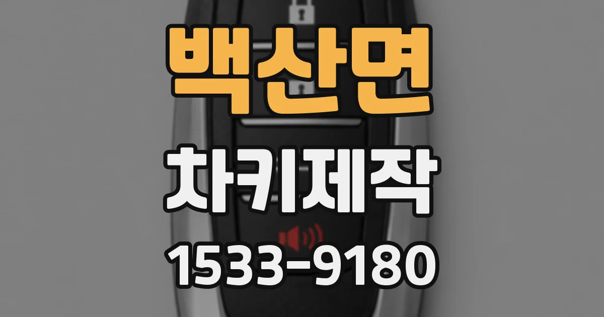 백산면 차키제작
