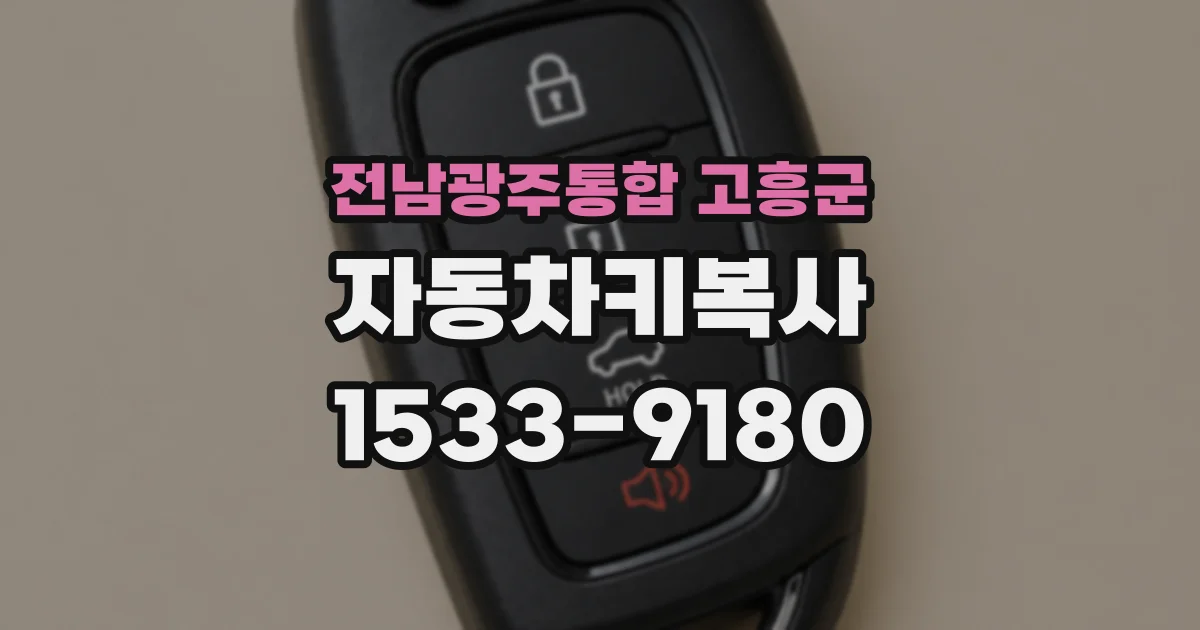 전남광주통합 고흥군 자동차키복사