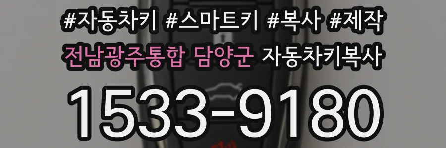 전남광주통합 담양군 자동차키복사