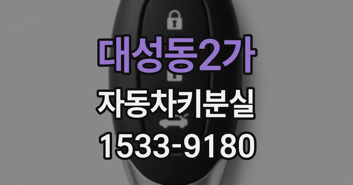 대성동2가 자동차키분실