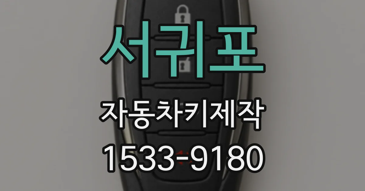 서귀포 자동차키제작